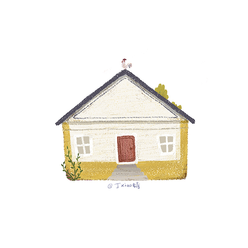 插画每日一图ps电脑手绘小房子10（图ZNDIyMTIyNzI=） - 商业插画 - 站酷设计师丁小婧原创素材 - 站酷ZCOOL