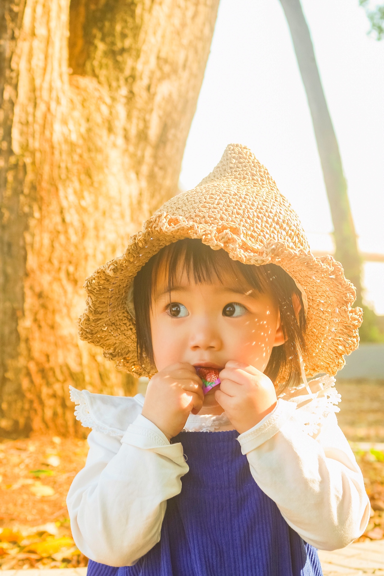 在樟樹下吃糖果的女孩（圖ZMjkzMzQ5Njky） - 人像攝影 - 站酷設計師猴猴味原創(chuàng)素材 - 站酷ZCOOL