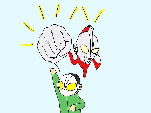 克塞大战奥特曼（个人主页-ZMzY0MDU4MzI=） - 单幅漫画 - 站酷设计师送太阳原创素材 - 站酷ZCOOL