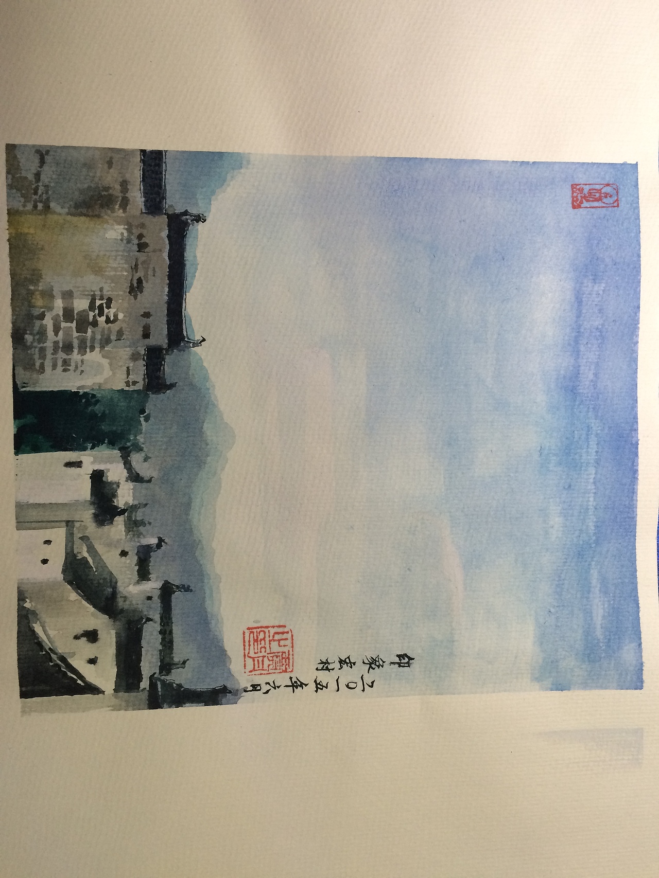 宏村写生（图ZMzAyNDczNjA=） - 绘画 - 站酷设计师贾丹丹原创素材 - 站酷ZCOOL