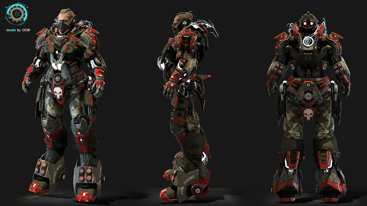 次时代游戏角色—Steel Zeus（图ZMjAwMzE2MjA=） - 人物/生物 - 站酷设计师Adam_陈原创素材 - 站酷ZCOOL