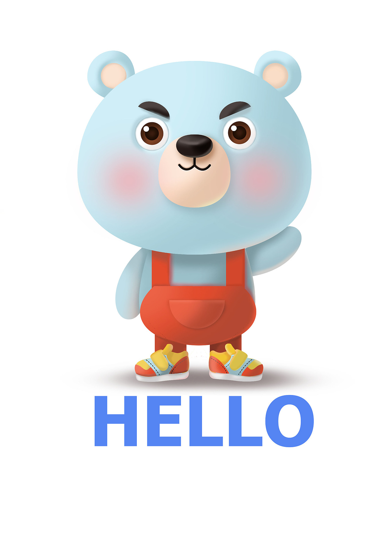 熊熊3D效果（圖ZMTM4NDI1MjM2） - 商業(yè)插畫 - 站酷設(shè)計師畫畫的大花原創(chuàng)素材 - 站酷ZCOOL