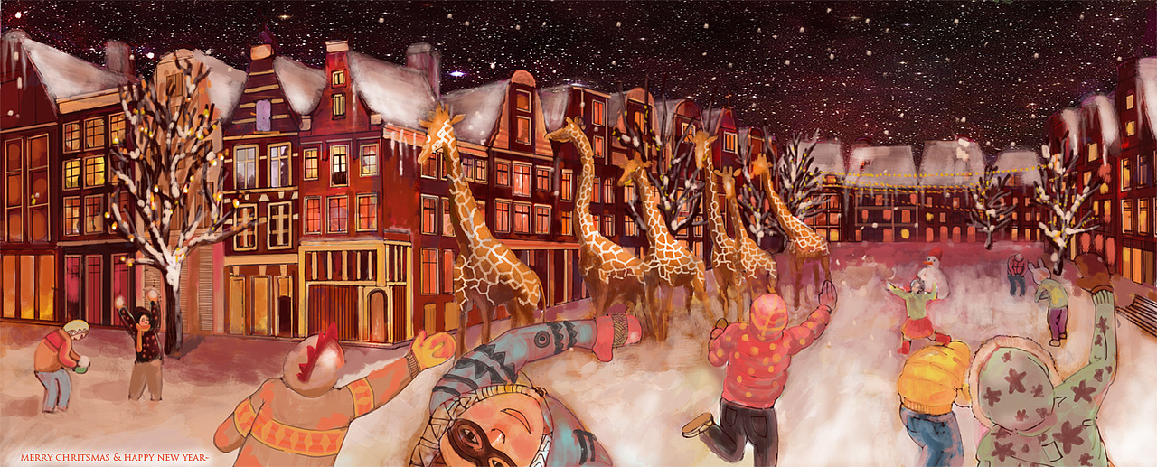 Merry Chrisymas & Happy New Year（图ZMjA2MTIyOA==） - 商业插画 - 站酷设计师好咸原创素材 - 站酷ZCOOL