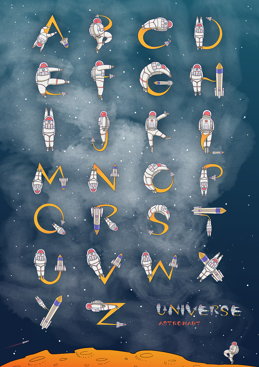 太空人英文字体(astronaut typeface)