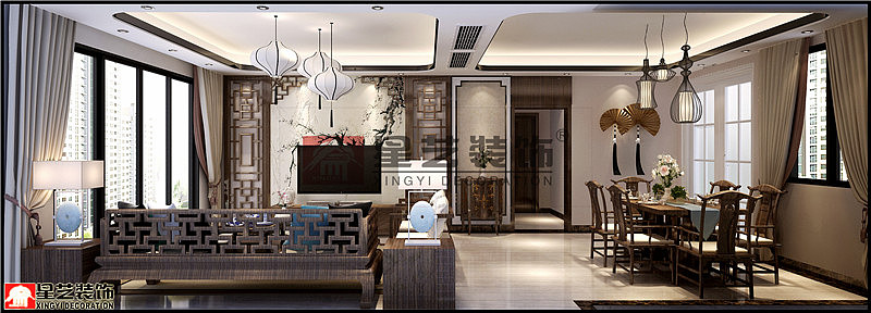 贵阳美的林城时代装修，年轻人推崇的新中式风格！（图ZMTI1NjQzMzU2） - 家装设计 - 站酷设计师贵阳装修公司排名原创素材 - 站酷ZCOOL