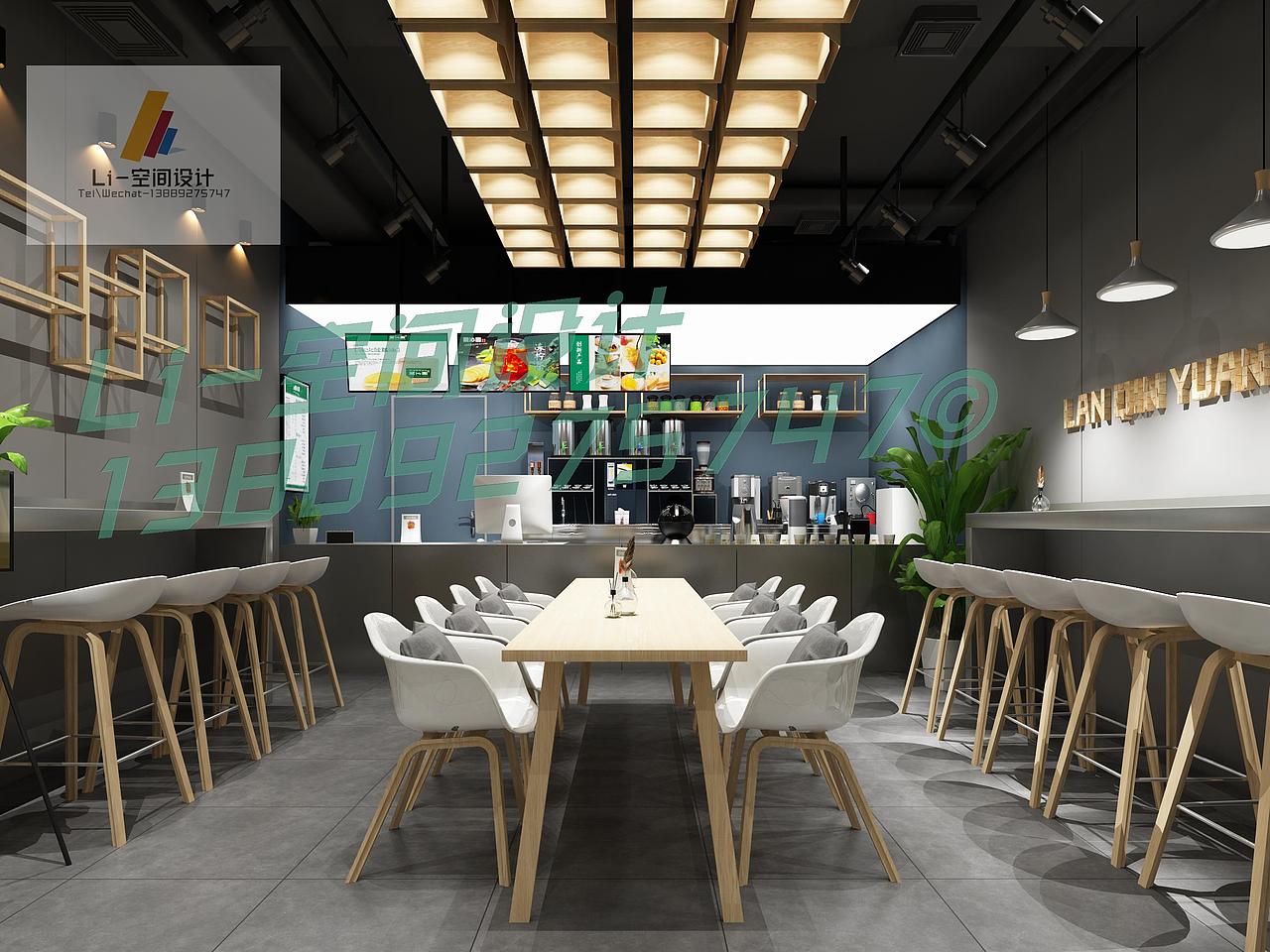 奶茶店咖啡店水吧设计