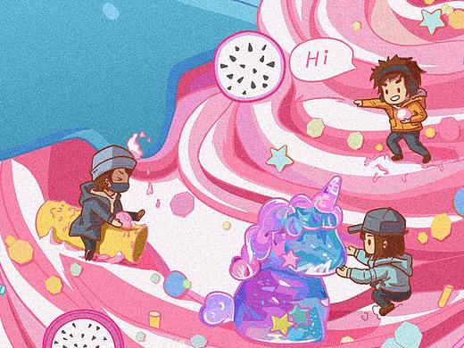 背景 產(chǎn)品包裝（個(gè)人主頁(yè)-ZNDU4MjIzNjQ=） - 商業(yè)插畫 - 站酷設(shè)計(jì)師小兔熊插畫原創(chuàng)素材 - 站酷ZCOOL