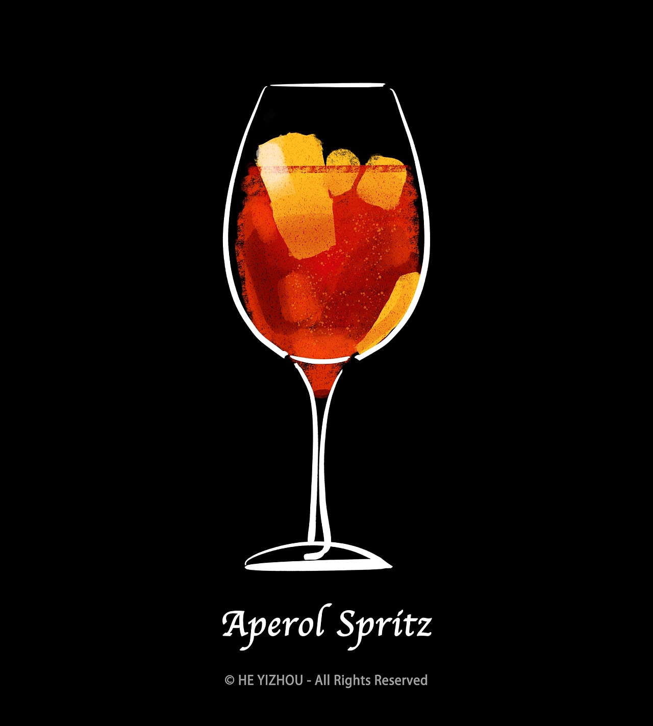 [鸡尾酒插画系列] - 仲夏夜之梦