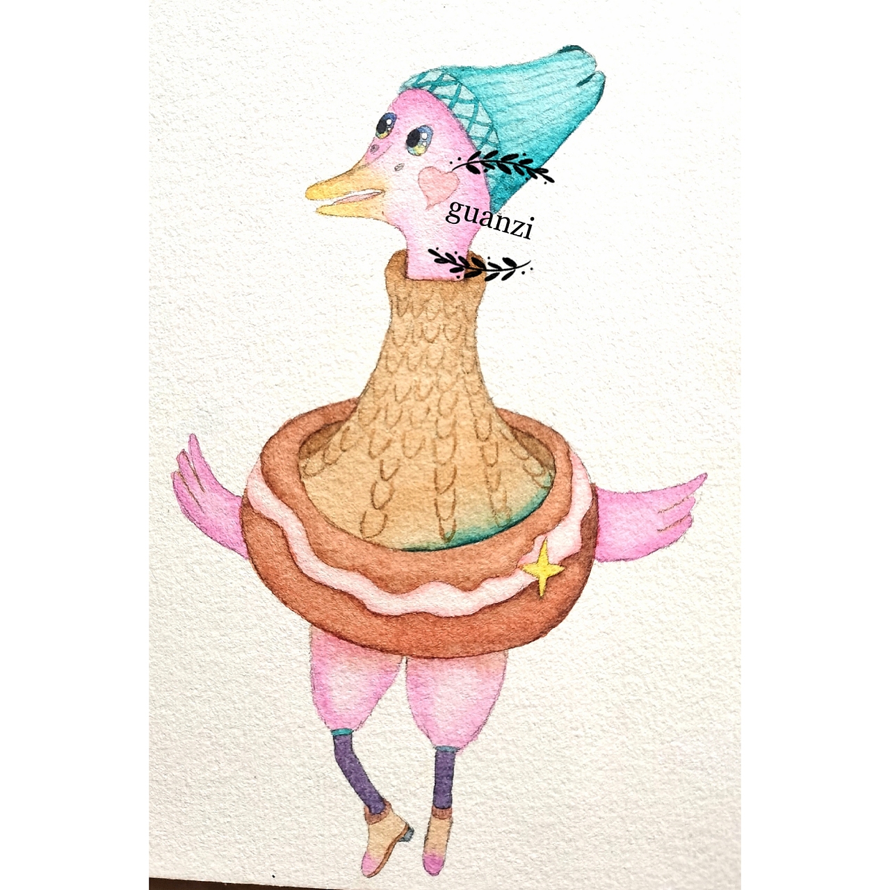 一只妖娆的鸭子。