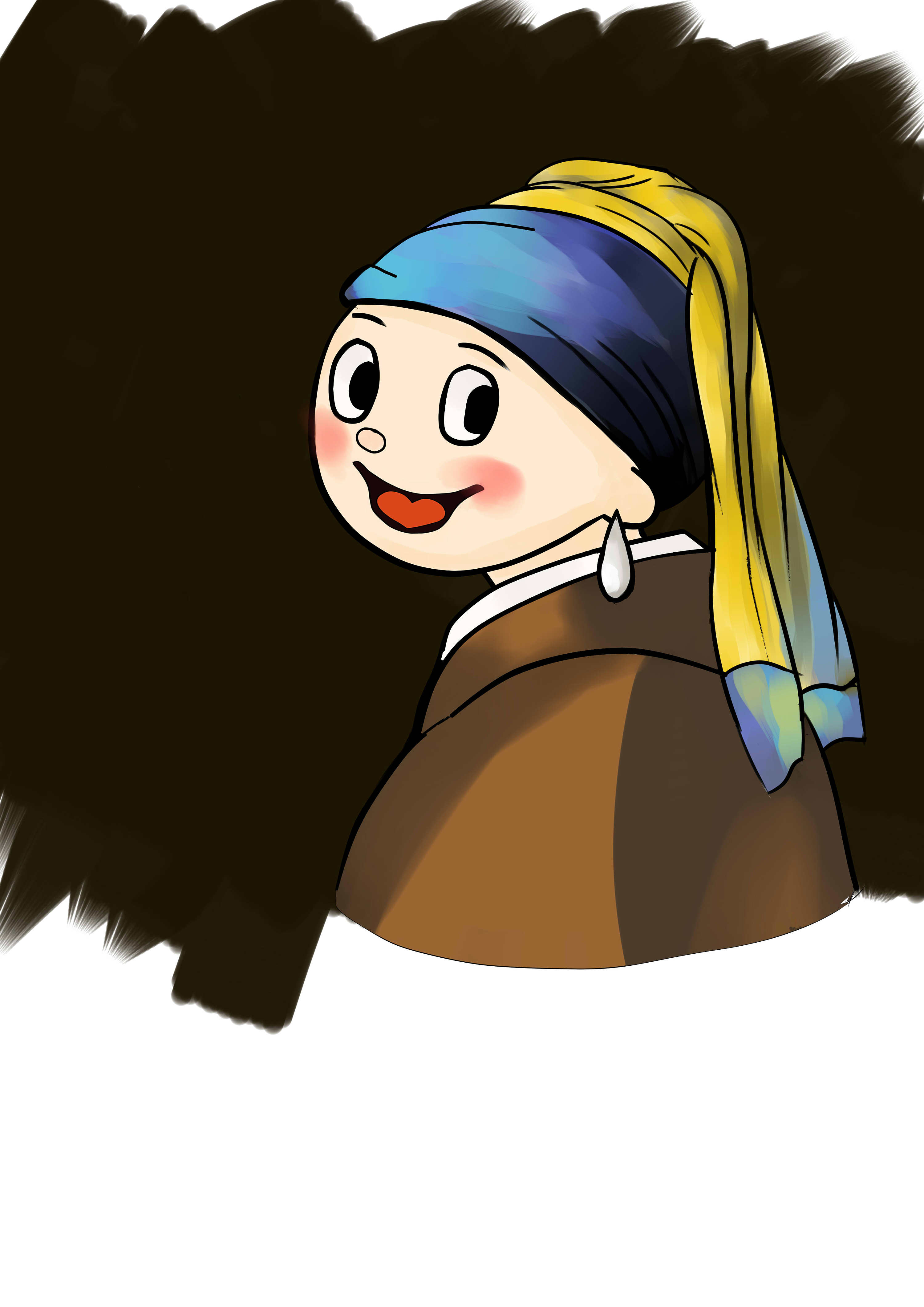 名画系列旺仔草图