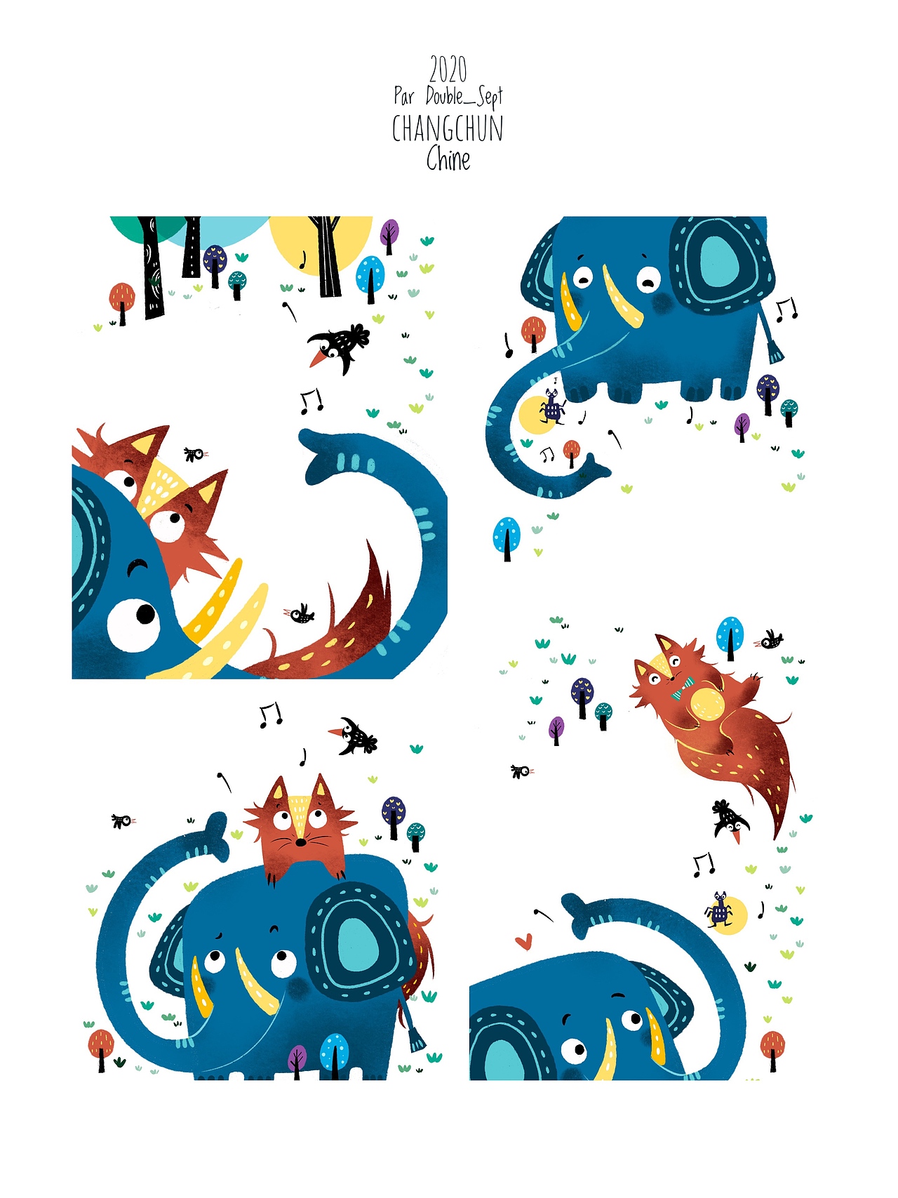 2020年第二季度部分板绘儿童插图案例汇总