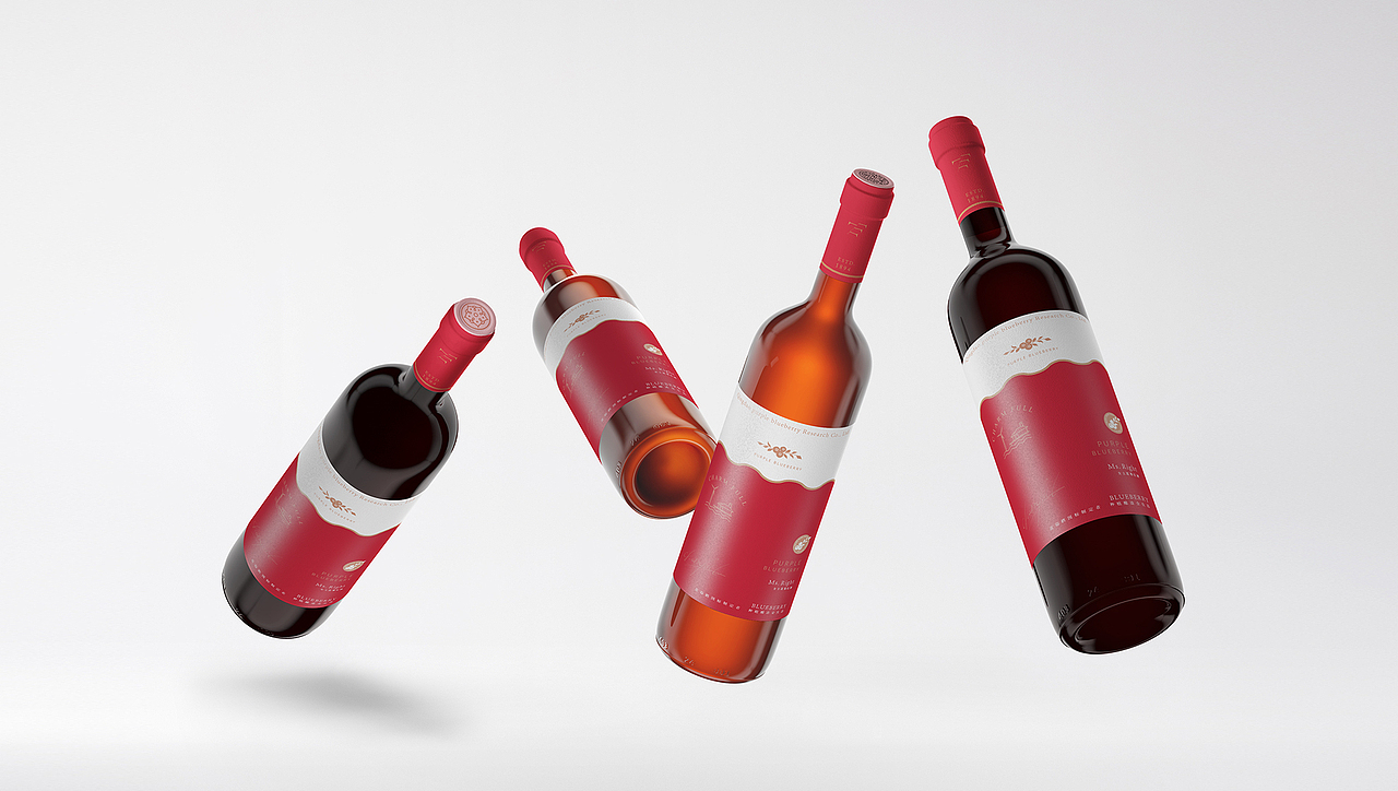 蓝莓酒品牌形象、包装设计（图ZMTA5NTI4MDEy） - 品牌 - 站酷设计师子晨设计原创素材 - 站酷ZCOOL