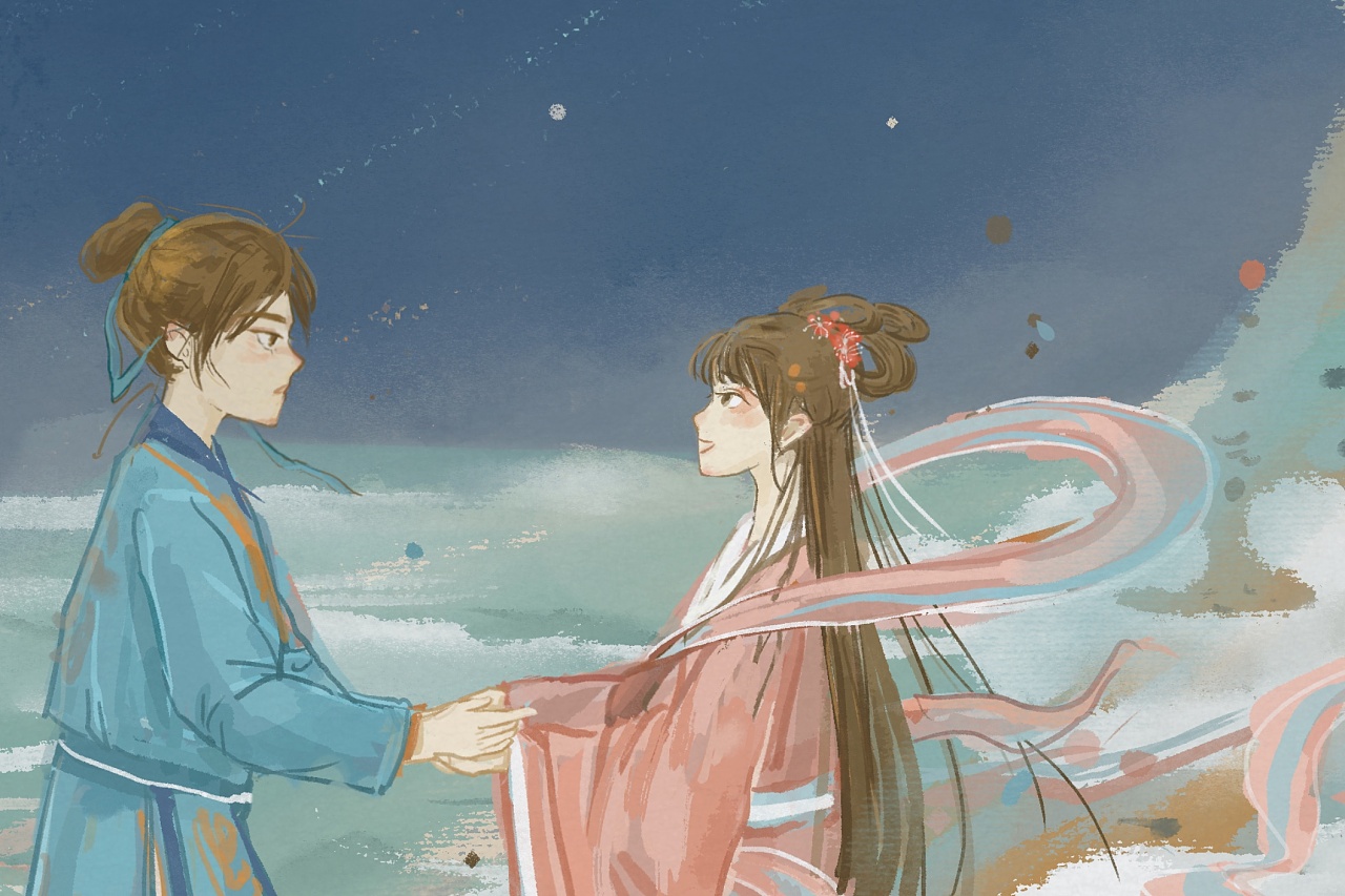 神话传说----牛郎织女|插画|商业插画|toomagic - 原创作品 - 站酷