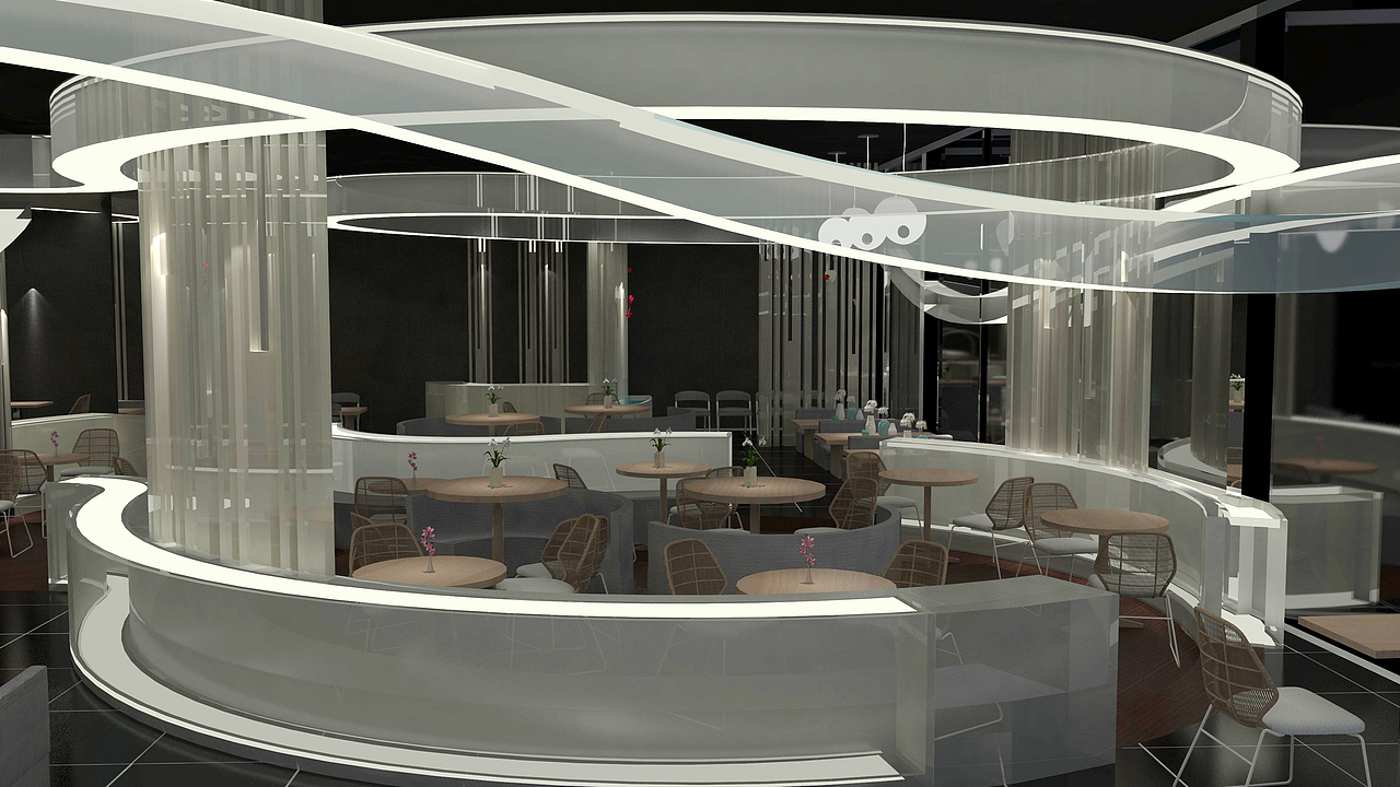 流水主题餐厅设计-本科室内设计作业