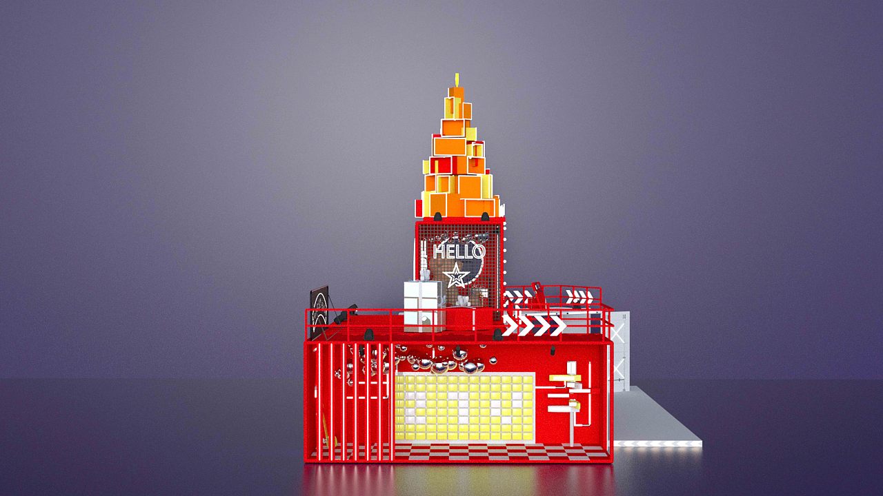 圣诞美陈装置（图ZMjM1MTA1MDI0） - 场景 - 站酷设计师5五kai原创素材 - 站酷ZCOOL