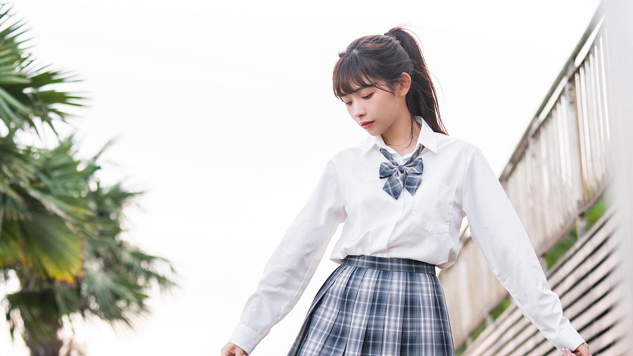 分享一组日系jk小清新甜美美女