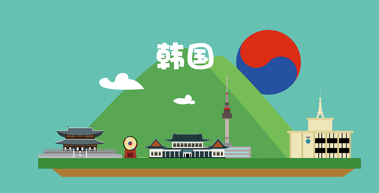 一些国家的矢量插画