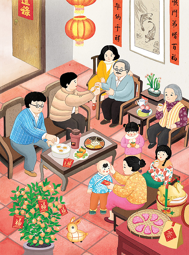 法古堂《潮人年味》年礼包装插画（图ZNjc2NTIxNjg=） - 商业插画 - 站酷设计师跳叫板原创素材 - 站酷ZCOOL