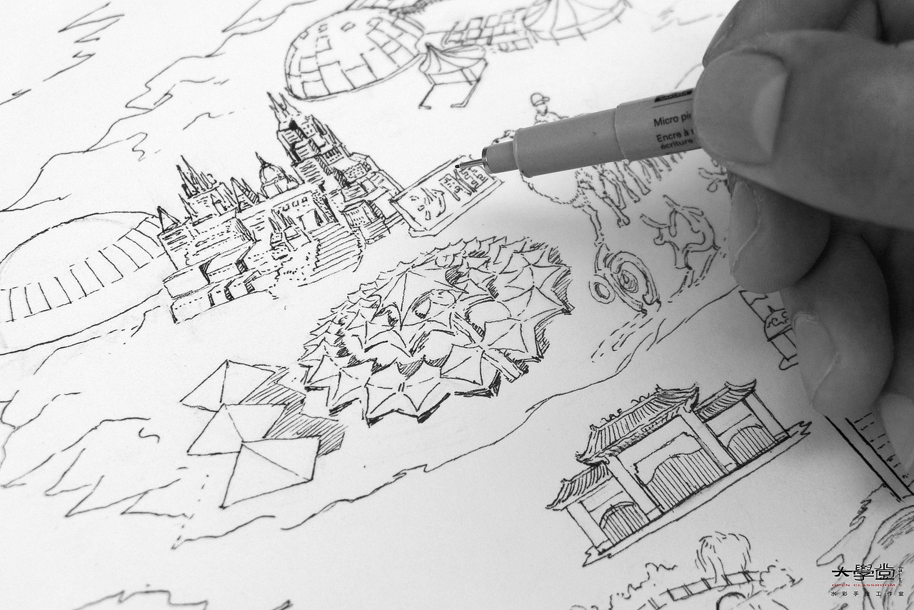 鄂尔多斯旅游手绘地图已商用