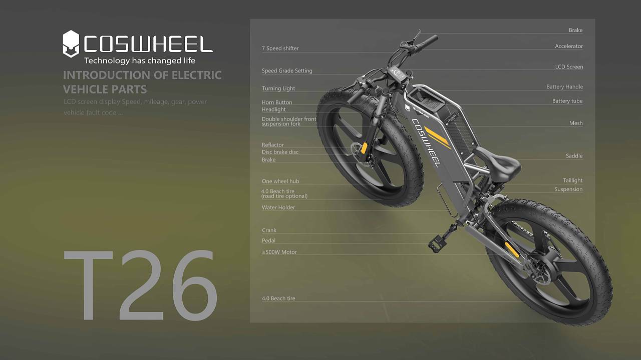 电动车-COSWHEEL T26（图ZMjYwODE3MTQ0） - 交通工具 - 站酷设计师jinrixuetu原创素材 - 站酷ZCOOL