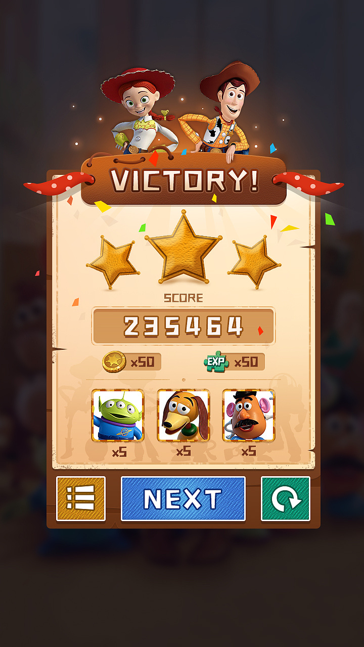 欧美休闲游戏_胜利界面设计