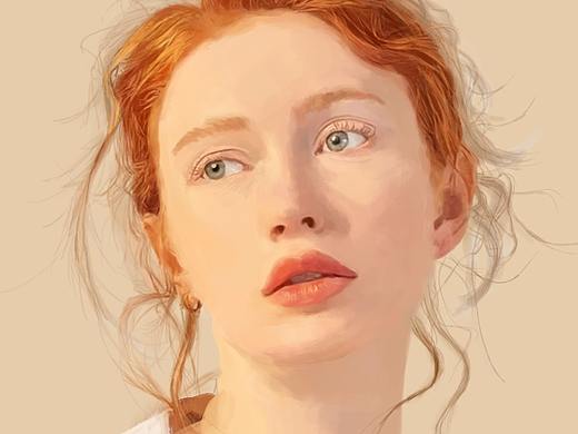 红发女孩（个人主页-ZNDYwOTI1NzY=） - 创作习作 - 站酷设计师风小风风原创素材 - 站酷ZCOOL