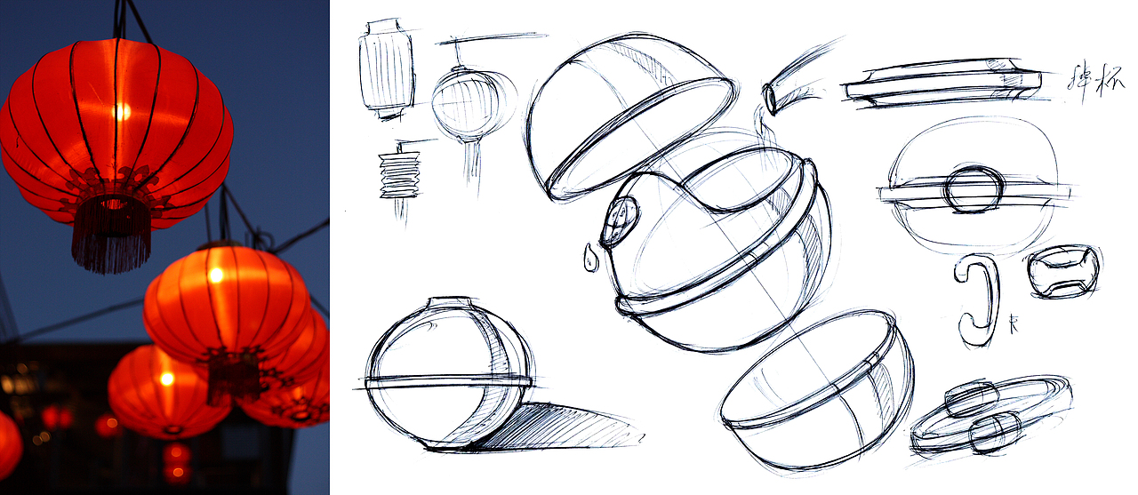 灯笼与中国人息息相连,灯笼象征着团圆喜庆。灯笼演变到现在已经不仅仅只是一个照明工具,更是被大家视为一种中国传统文化,其中渗透着中华民族特有的、丰富的文化底蕴。
中华茶文化源远流长,博大精深,不但包含物质文化层面,还包含深厚的精神文明层次。<br>我们想在设计上将这两种中国经典文化融合在一起,但是又想要打破对传统文化的刻板印象,用更贴切现代生活的方式传承文化。喝茶也并不是“老土”和“繁琐”,我们希望用更简易便捷的方式打开茶世界,借此让更多的年轻人爱上喝茶。