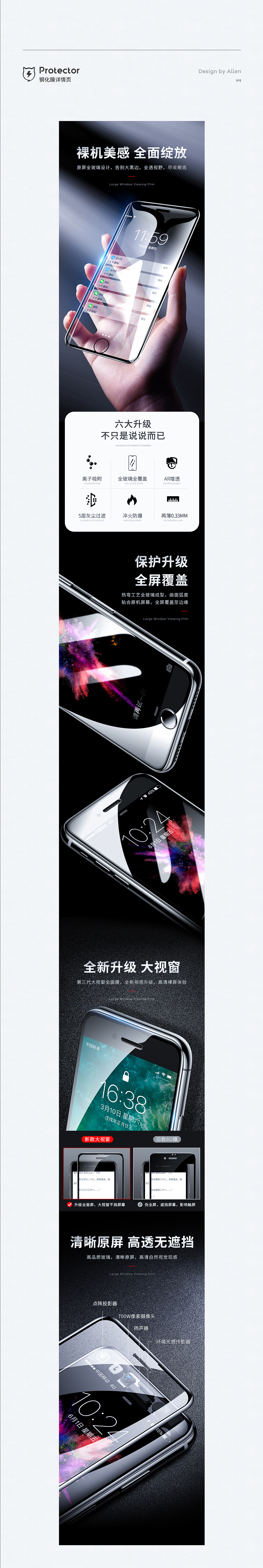 钢化膜电商详情页X2（图ZMjAzMzY5NTA0） - 电商 - 站酷设计师Allen_Design原创素材 - 站酷ZCOOL