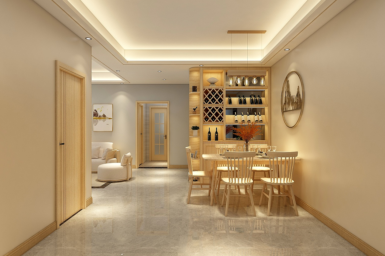 102㎡原木现代风三居室