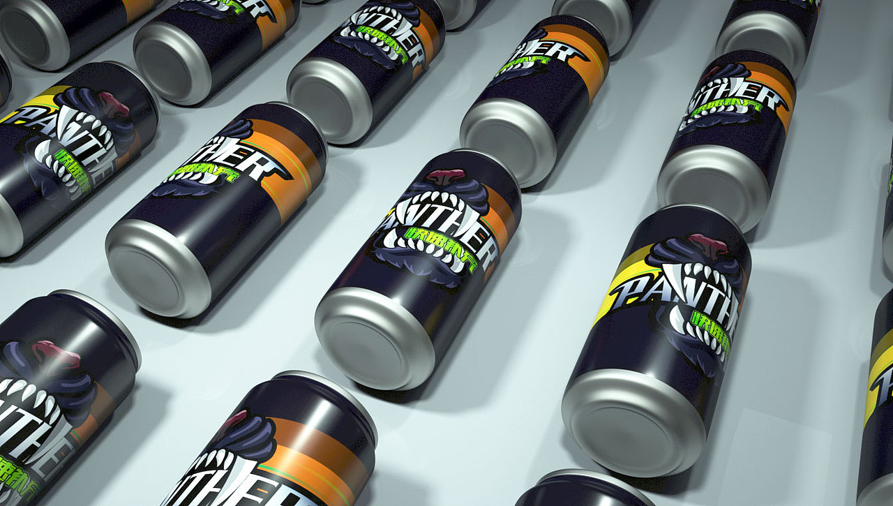 c4d-功能饮料包装-panther energy drink