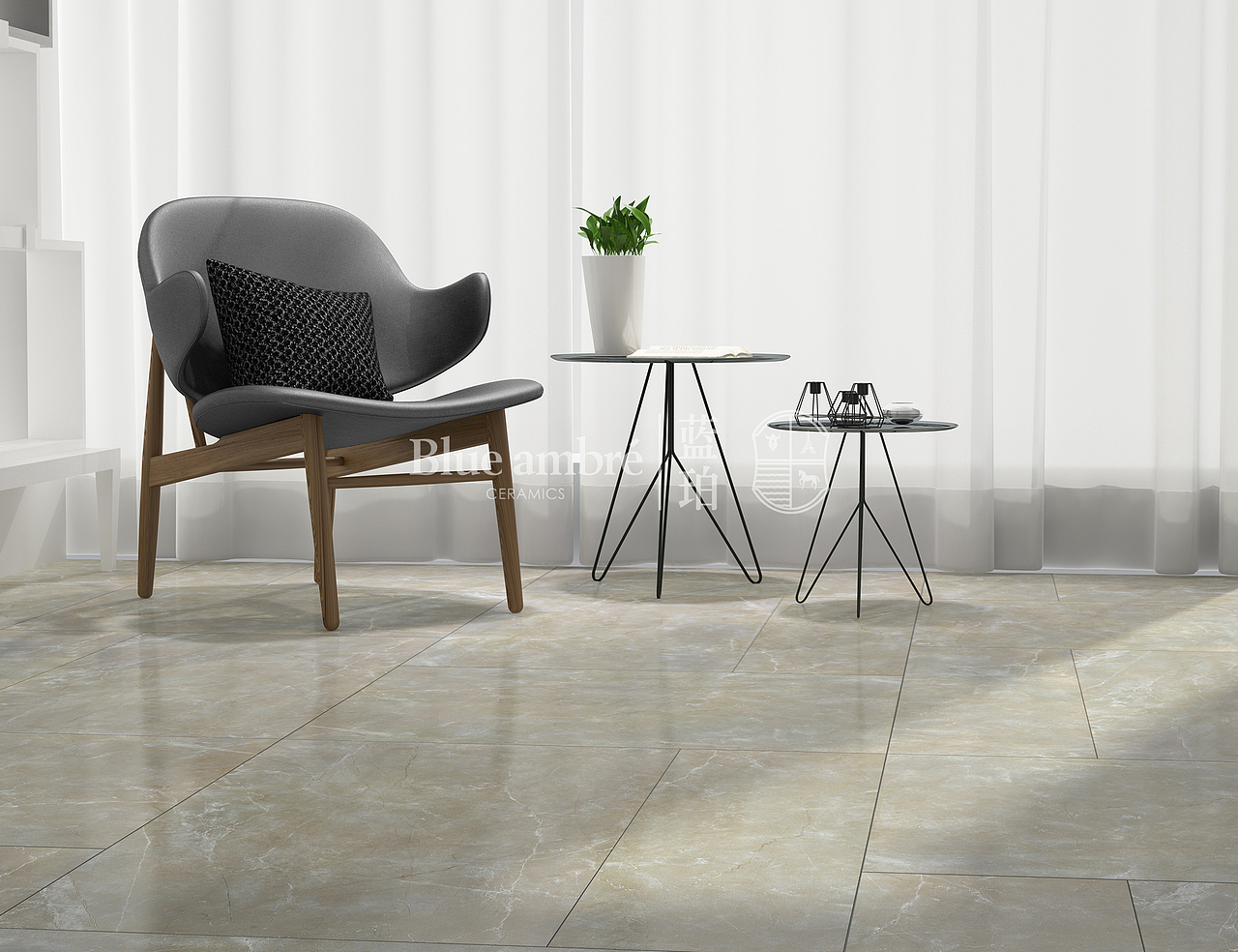 蓝珀瓷砖A系列<新艺术>空间效果图