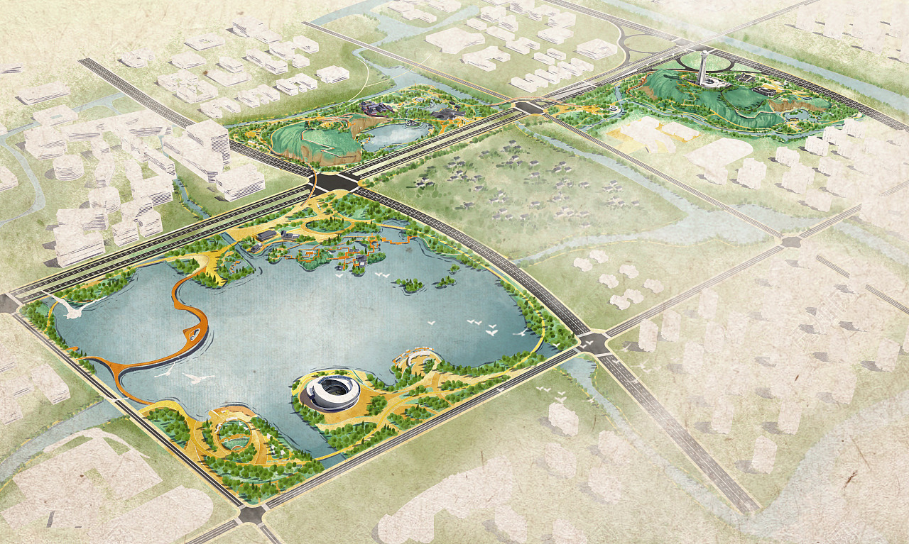 几张鸟瞰图~（图ZMjU4NzQyNDM2） - 商业插画 - 站酷设计师伟大的春山君原创素材 - 站酷ZCOOL