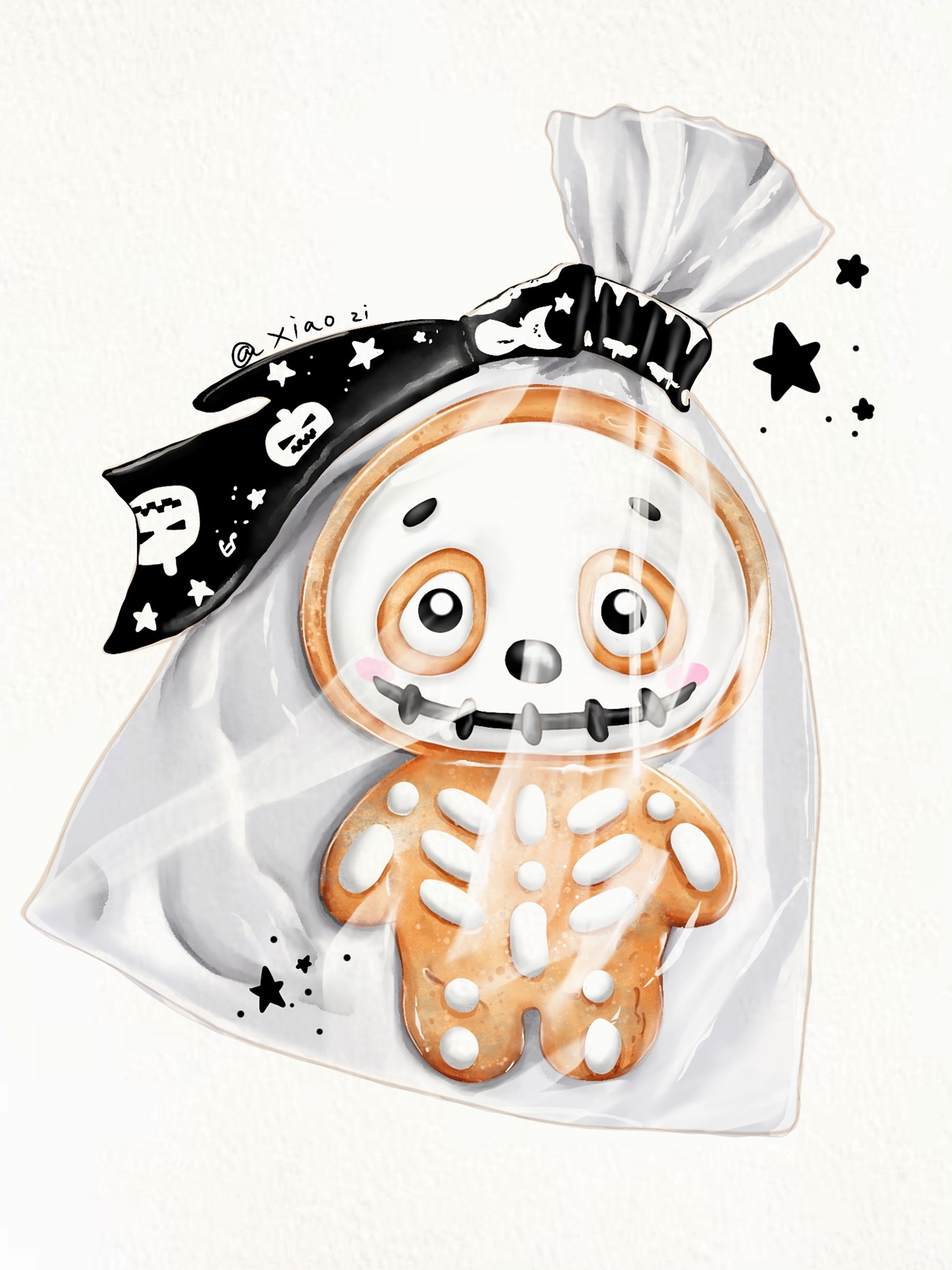 万圣节骷髅饼干小人练习