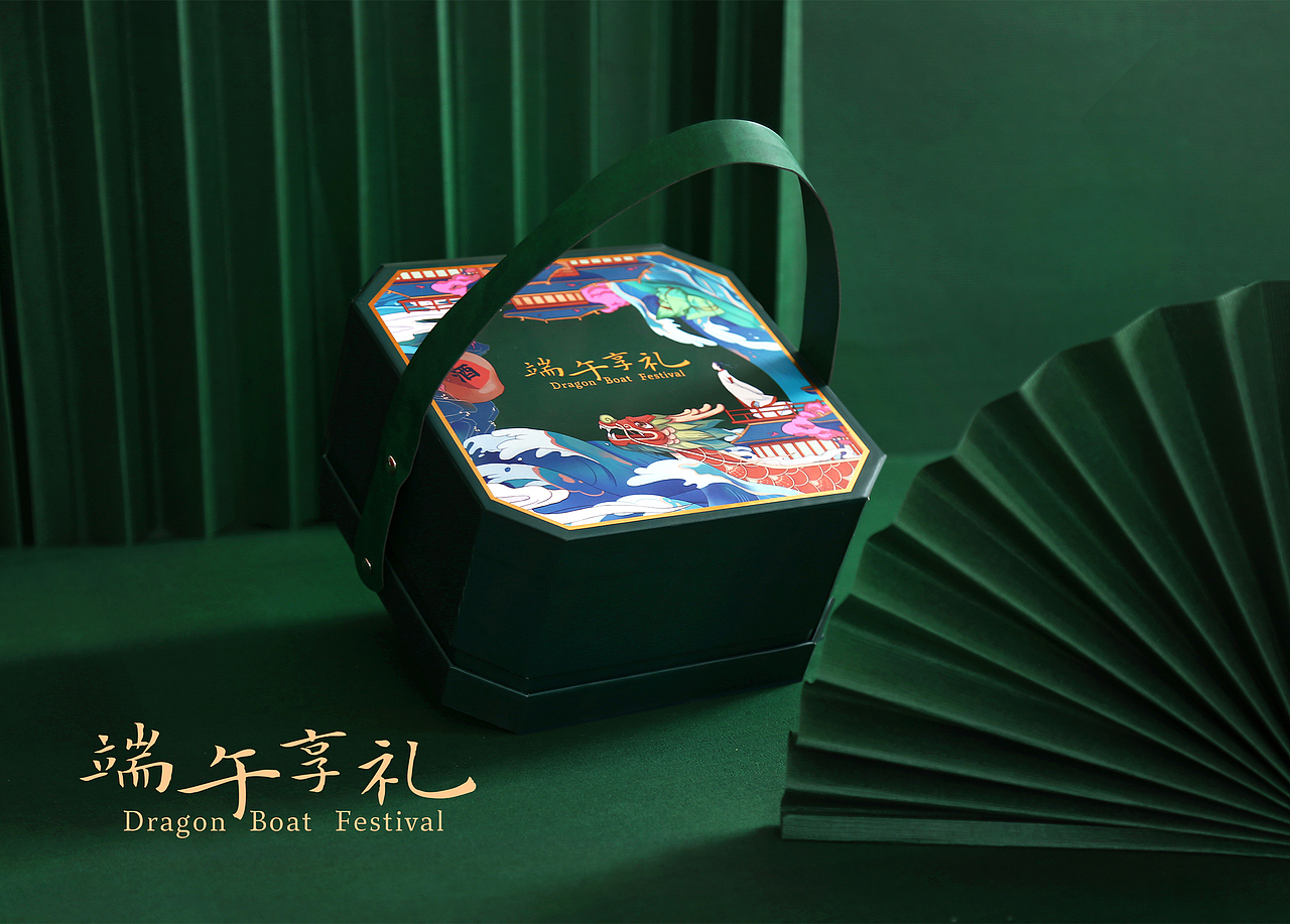 城堡与圣诞树圣诞礼盒包装设计二:星空与鹿标签节日礼盒国风端午龙舟