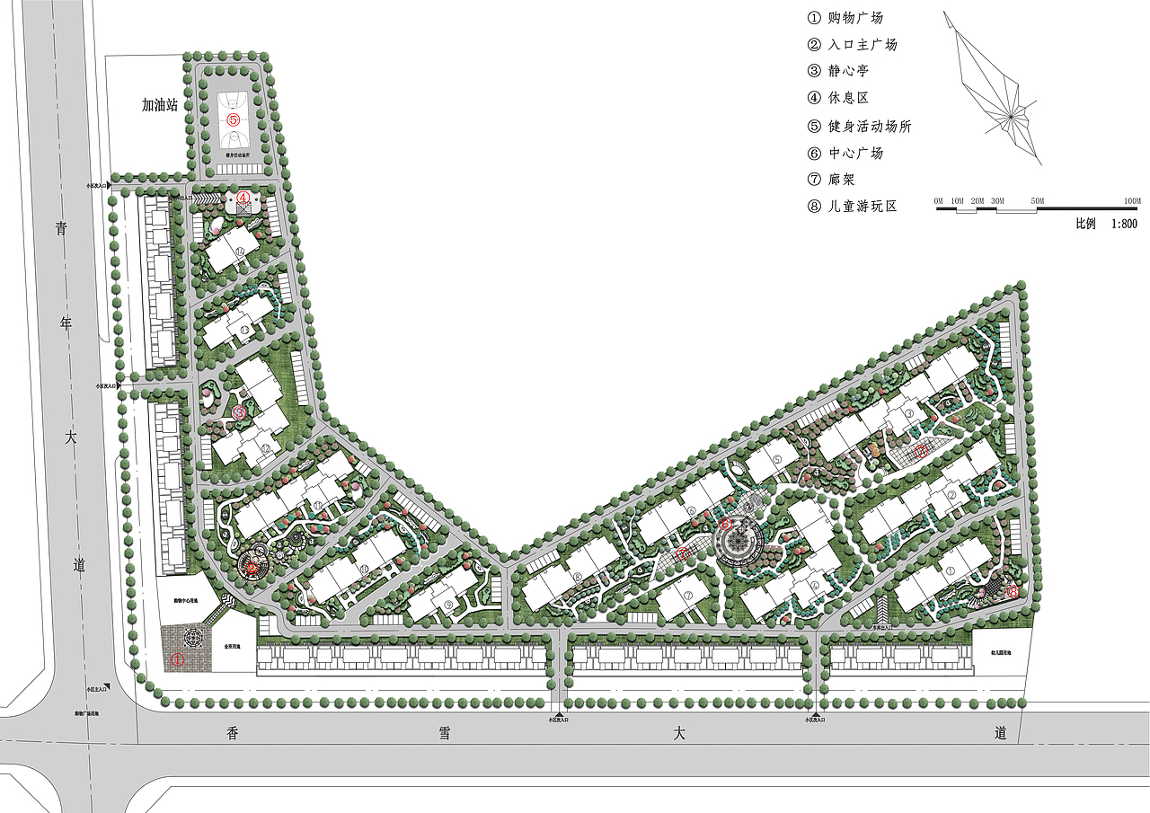 居住区规划景观及建筑设计