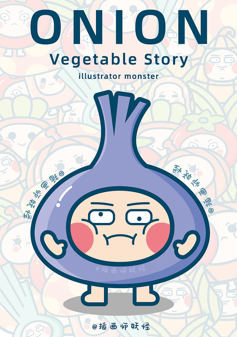 《蔬菜录》（图ZMjE1NTk4MTEy） - 商业插画 - 站酷设计师妖怪的插画日常原创素材 - 站酷ZCOOL
