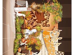 活潑橙愛麗絲風(fēng)格花墻應(yīng)援設(shè)計(jì)