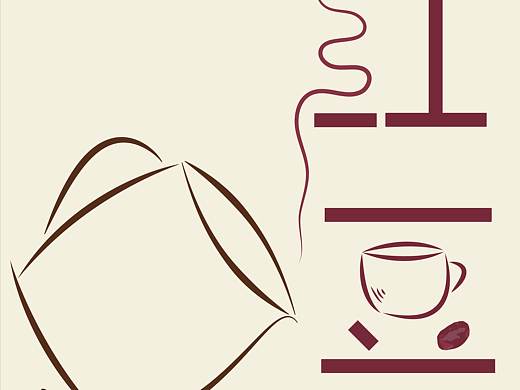 红豆咖啡logo设计