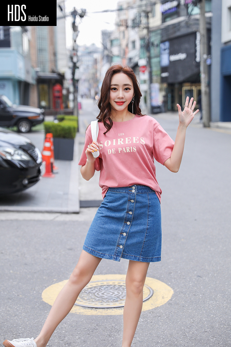 韩国模特韩风女装韩国街景拍摄