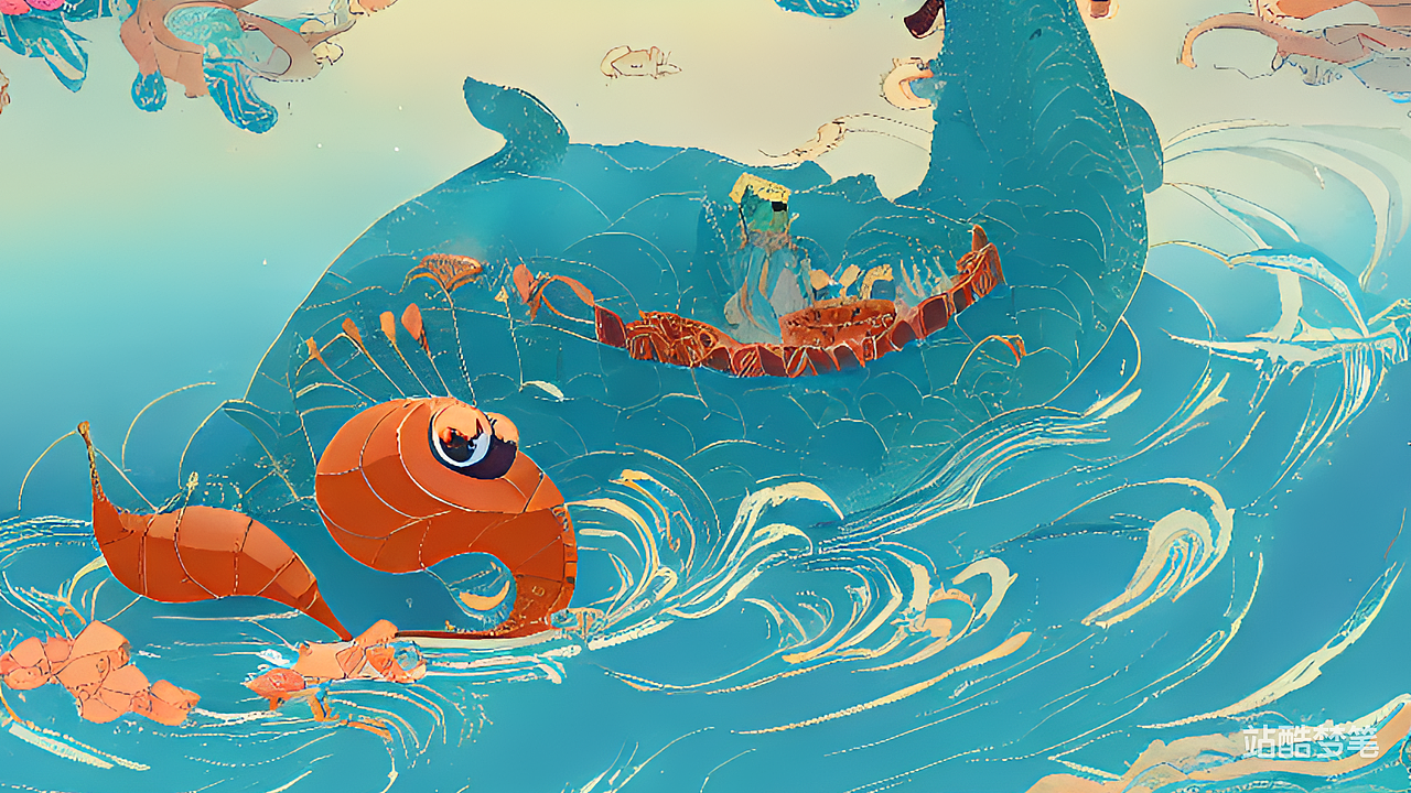 #站酷梦笔#尼摩船长鹦鹉螺号大战喀纳斯湖怪