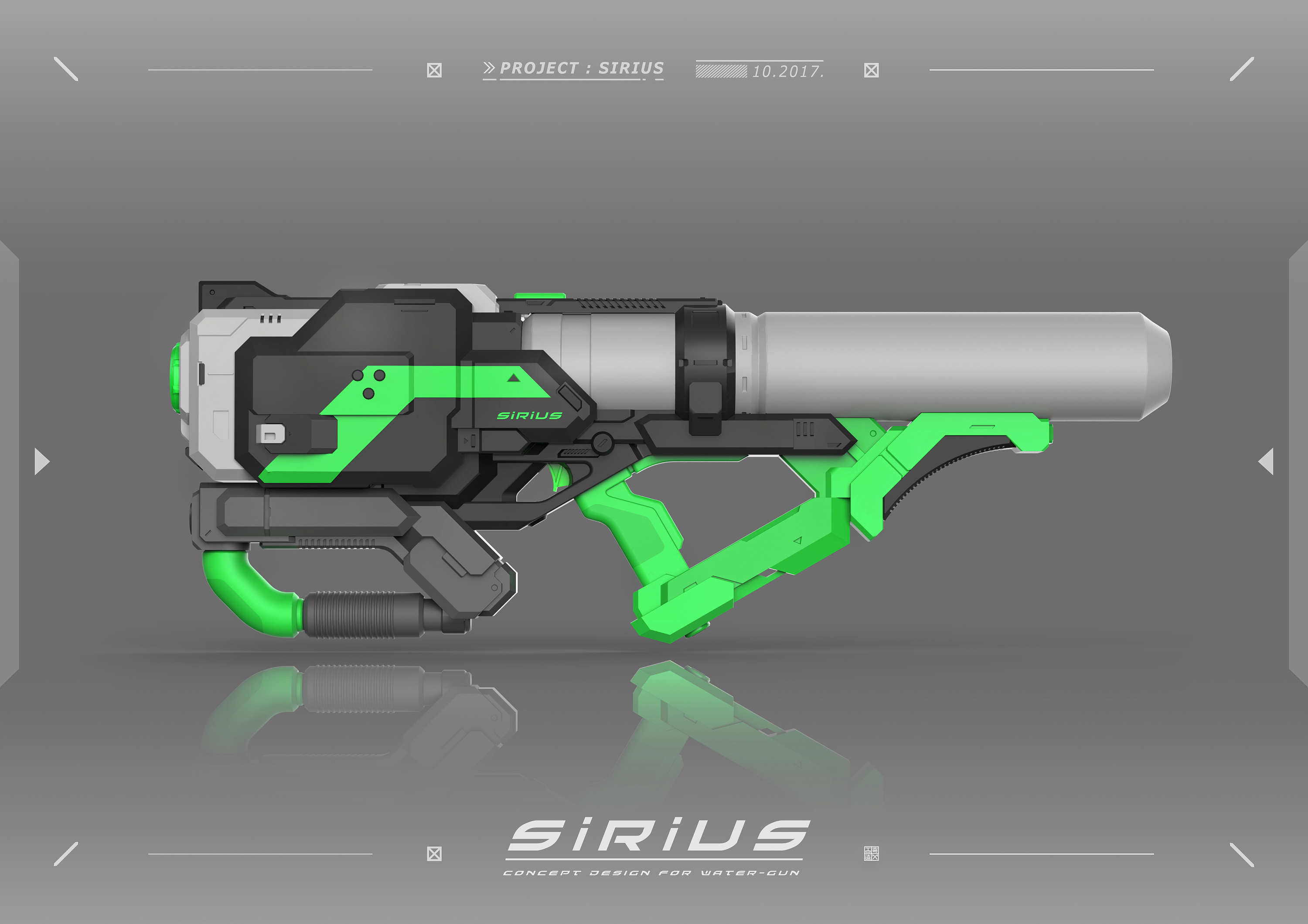 kfgz[玩具设计合集] 两款科幻风格玩具枪(ar玩具 水枪)