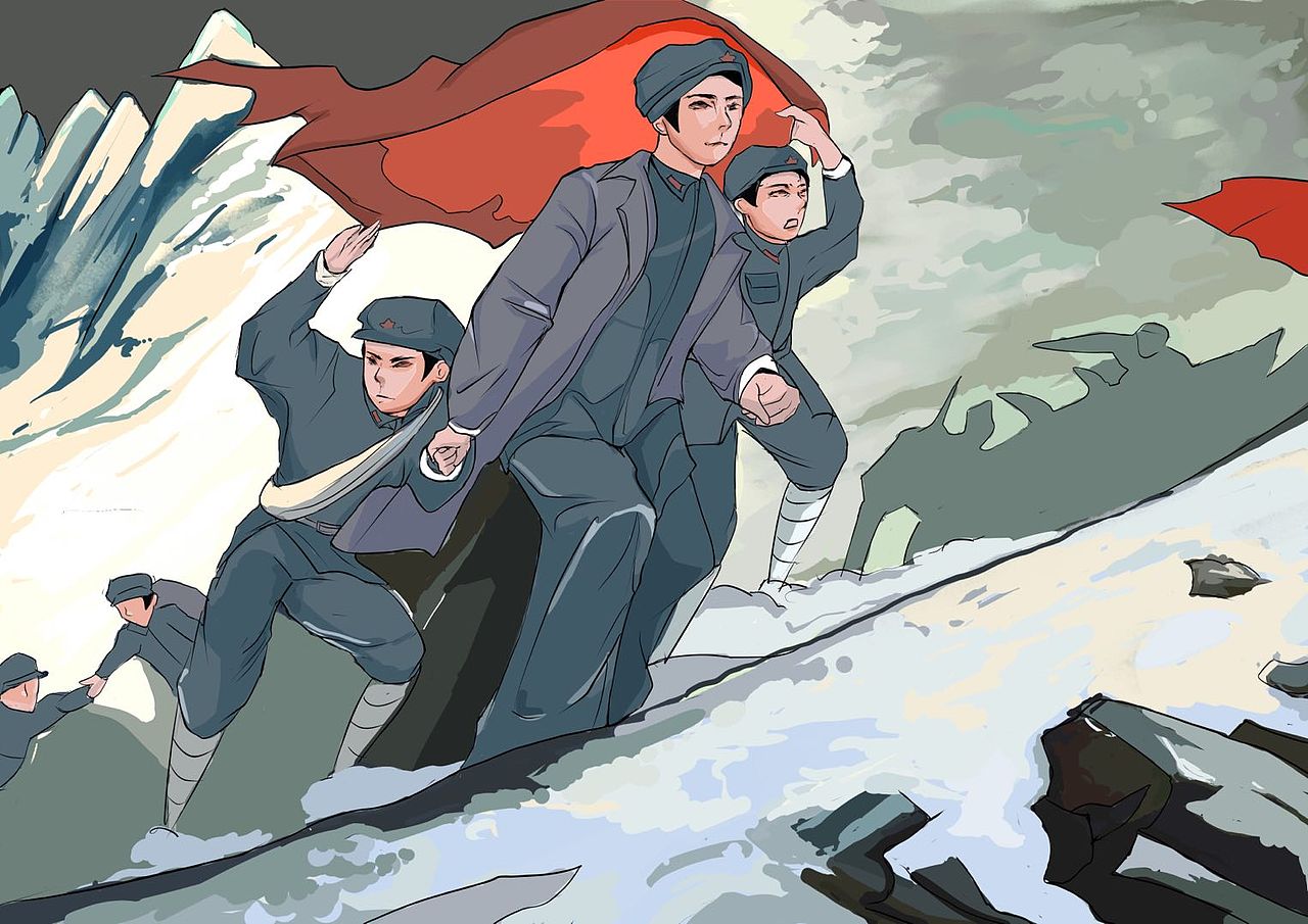 插画红军建党系列重庆/插画师/2年前/1584浏览困困sama