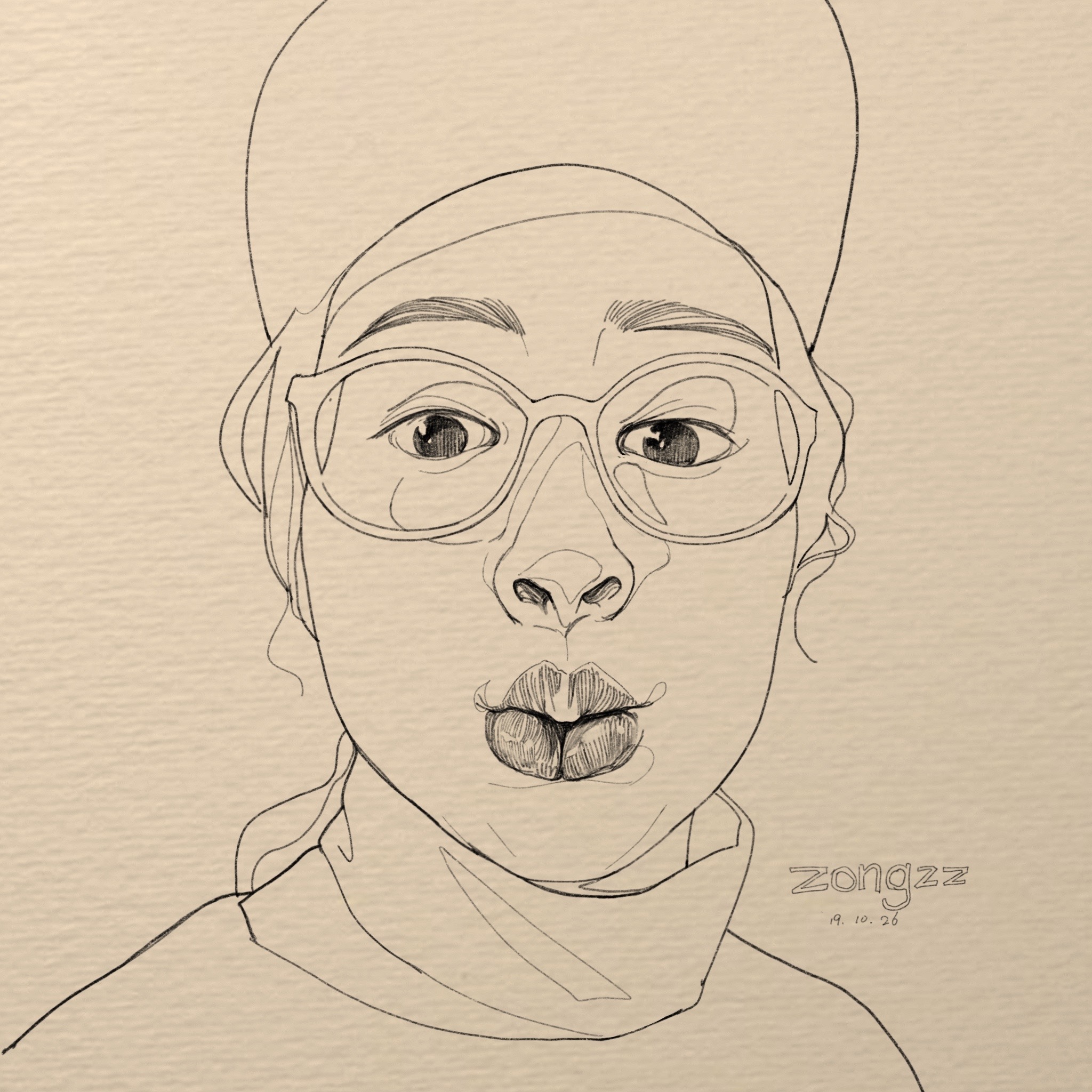 procreate速写人头练习