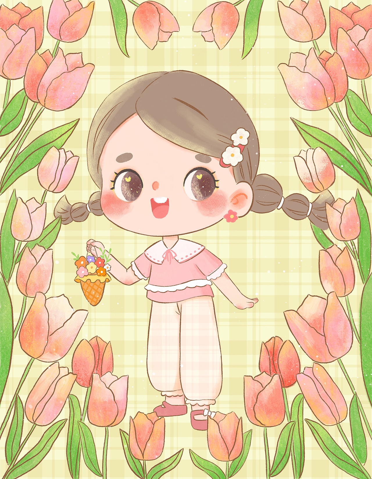 Q版花与小孩（图ZMjkzOTYwMjI4） - 儿童插画 - 站酷设计师溜溜酱原创素材 - 站酷ZCOOL