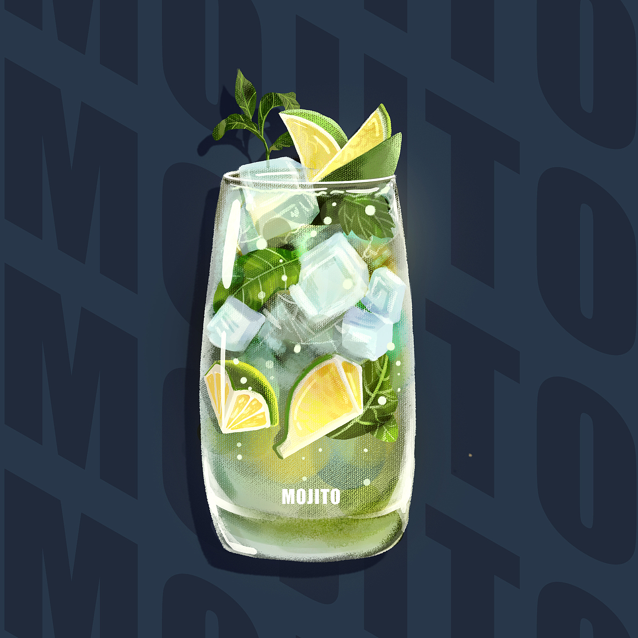 麻烦给我的爱人来一杯莫吉托|插画|创作习作|cm2max_原创作品-站酷