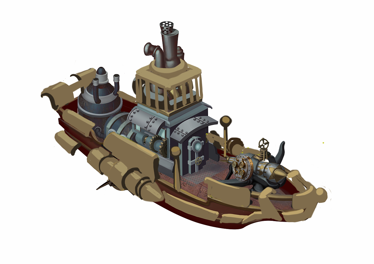 蒸汽朋克风船只概念设计