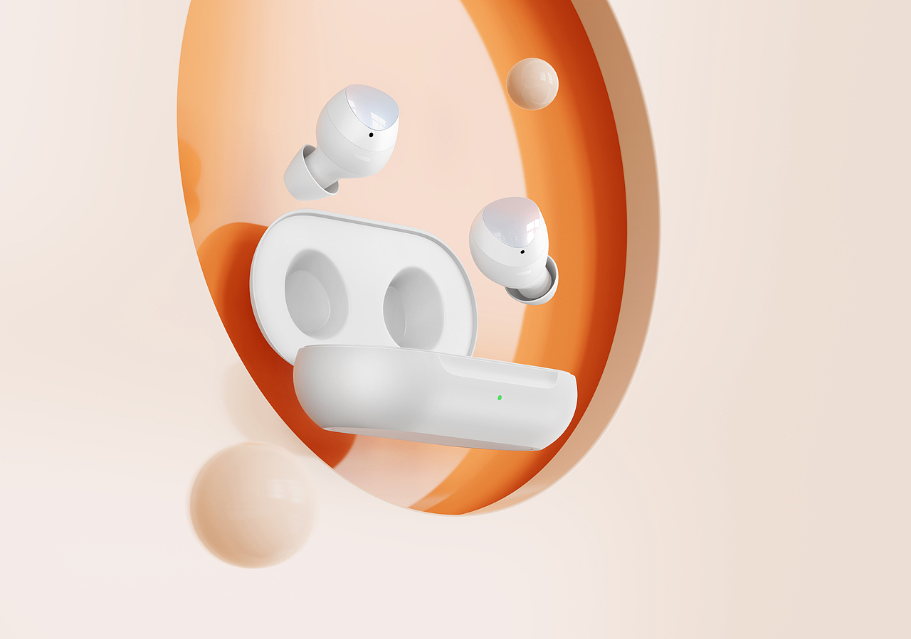 产品渲染-三星Galaxy Buds耳机