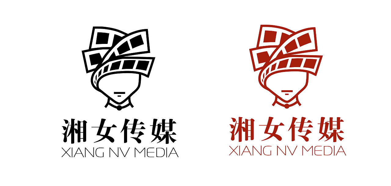 湘女传媒影视传媒公司logo系统识别设计