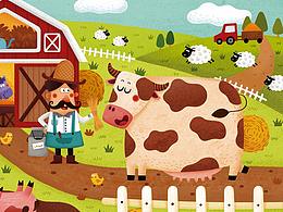 农场动物拼图