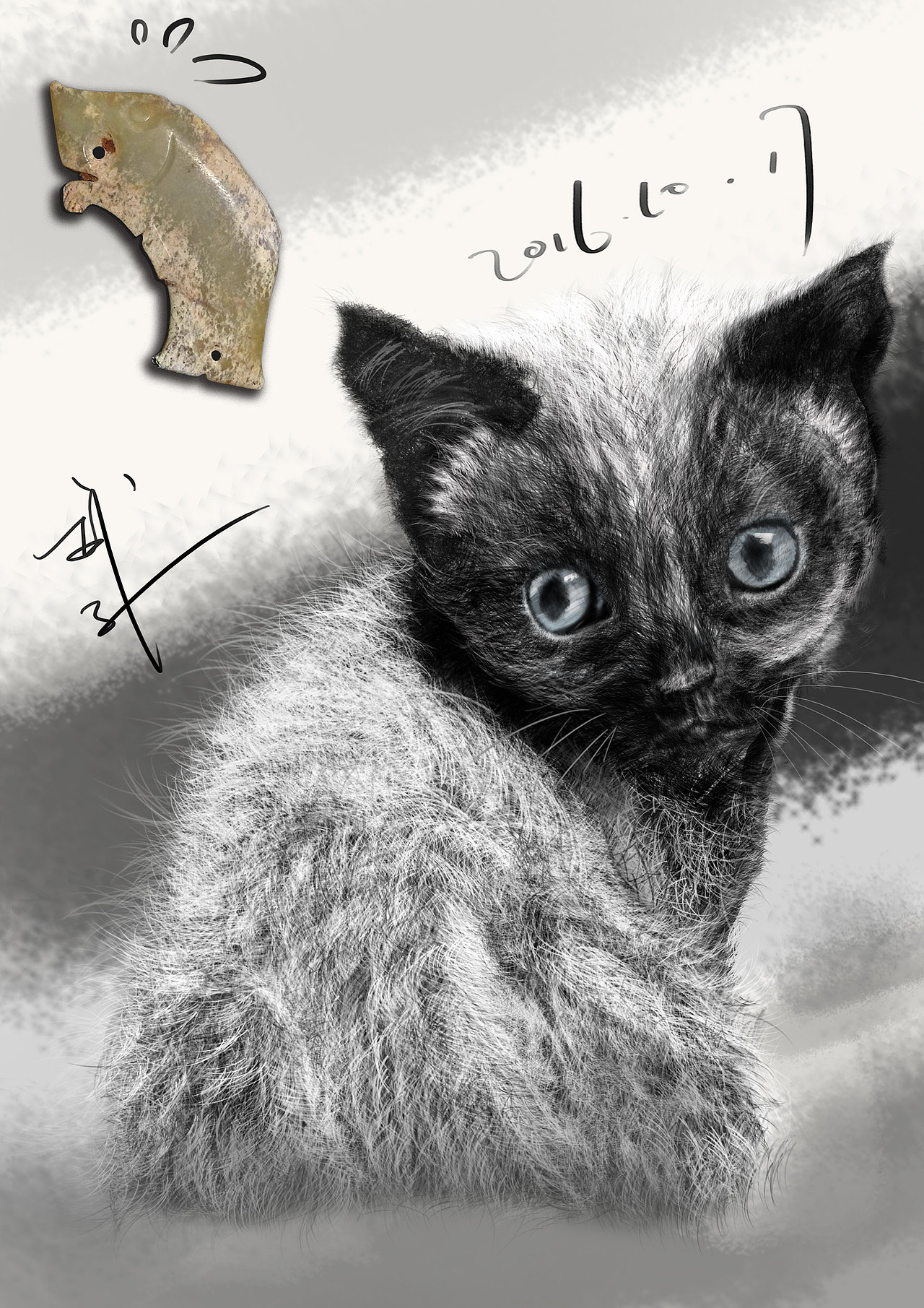 疯狂的石头-古玉之美（图ZMTIzNTkyNzAw） - 艺术插画 - 站酷设计师武子xi原创素材 - 站酷ZCOOL